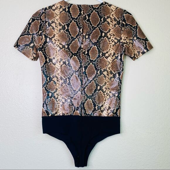 Commando Faux Leather Snakeskin Embossed Bodysuit - Picture 8 of 9
